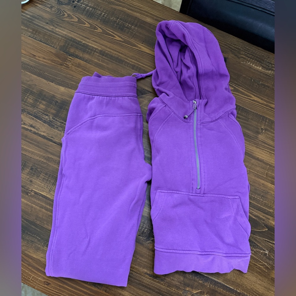 Lululemon 💜Moonlit Magenta💜 1/2 zip Hoodie and Sweatpants Set